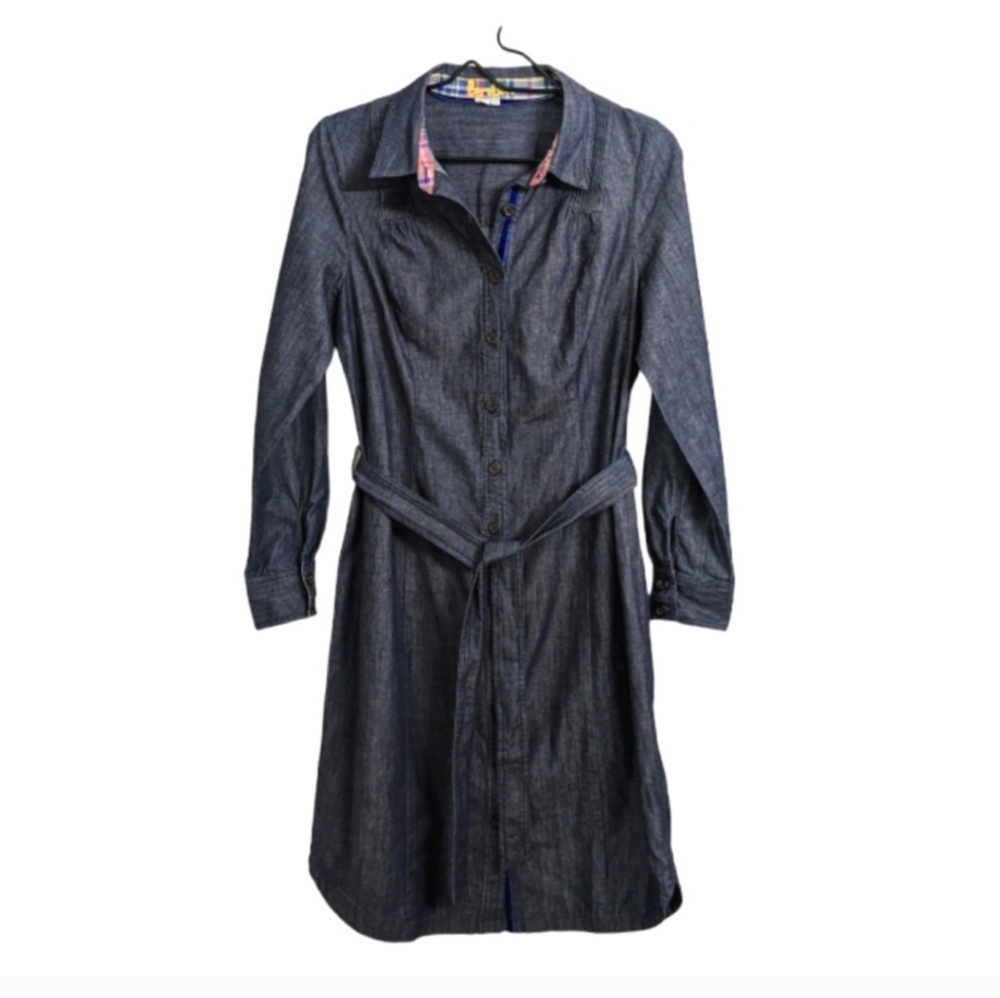 Boden denim button down dress